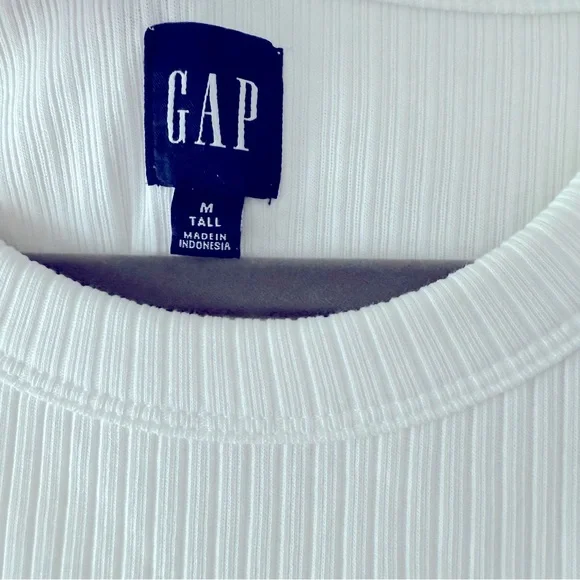 GAP White Ribbed Sleeveless Dress - Picture 3 of 5
